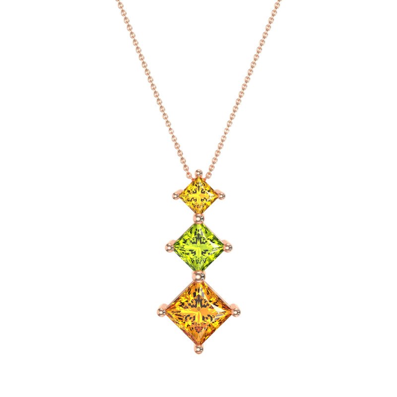 Graduated Square Necklace