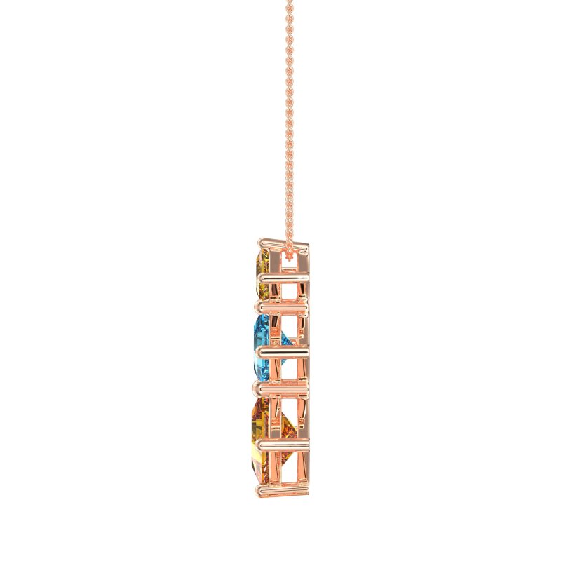 Graduated Square Necklace