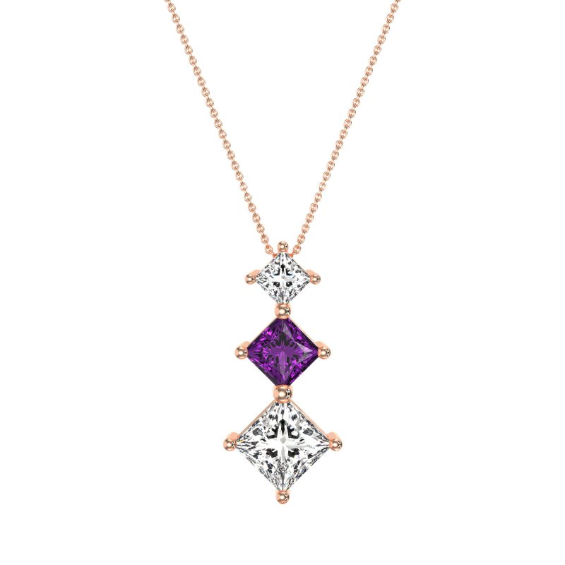 Graduated Square Necklace