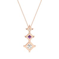 Graduated Square Necklace
