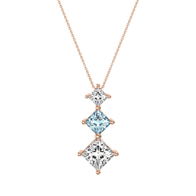 Graduated Square Necklace