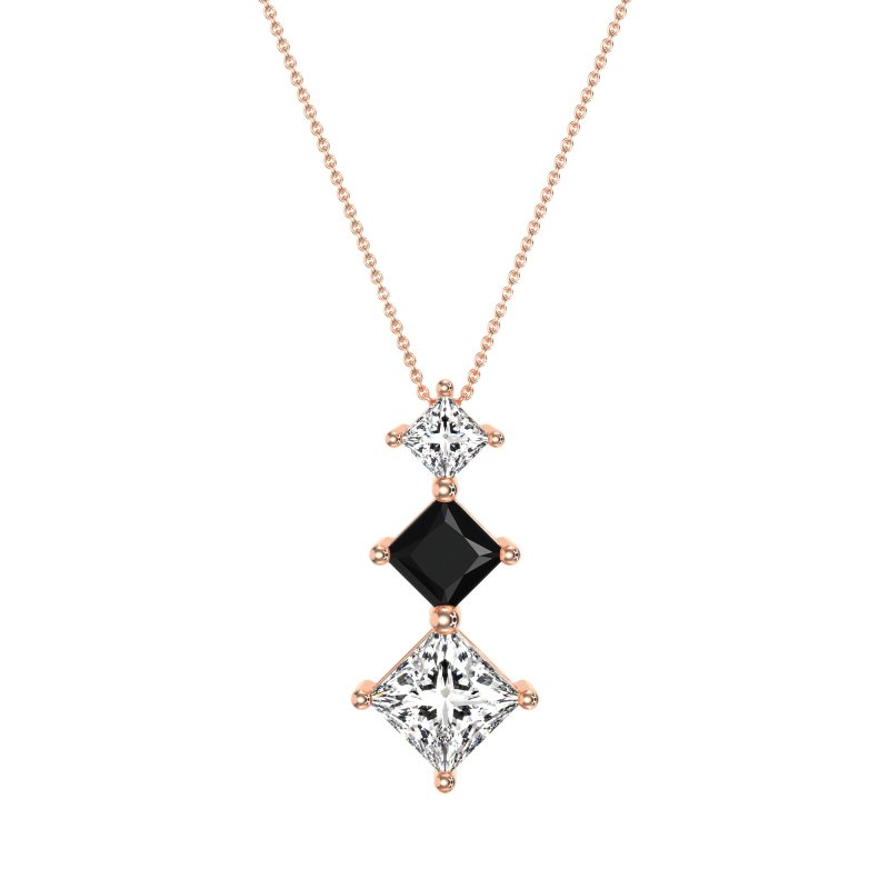 Graduated Square Necklace