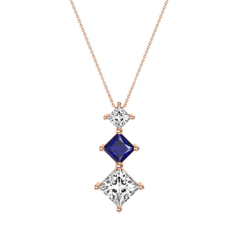 Graduated Square Necklace