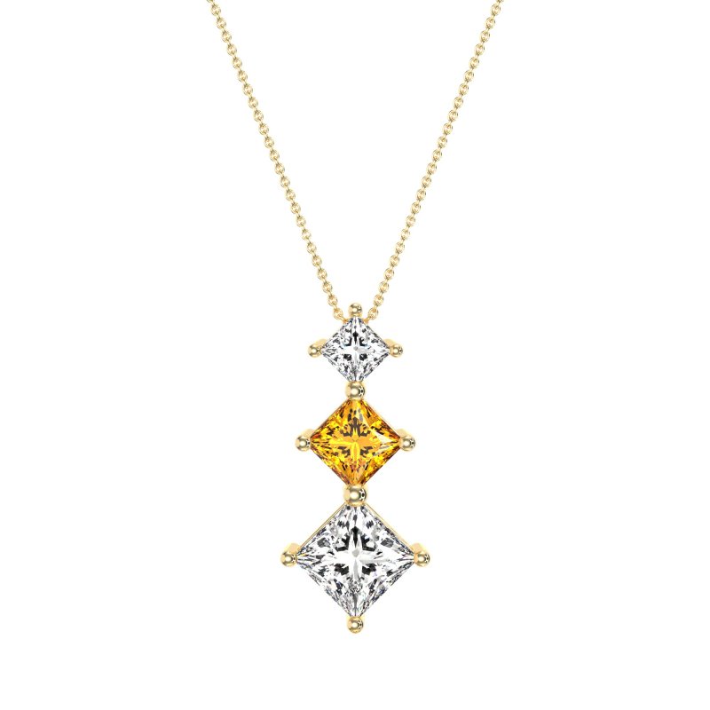 Graduated Square Necklace