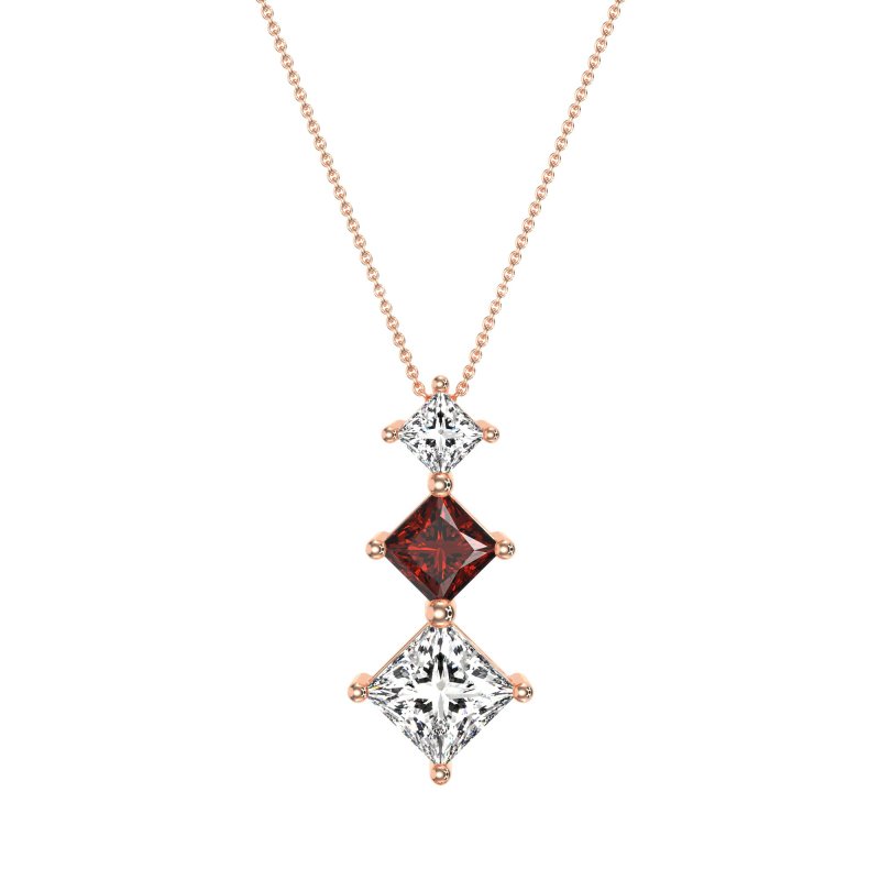 Graduated Square Necklace
