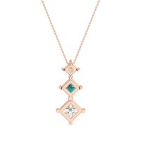 Graduated Square Necklace