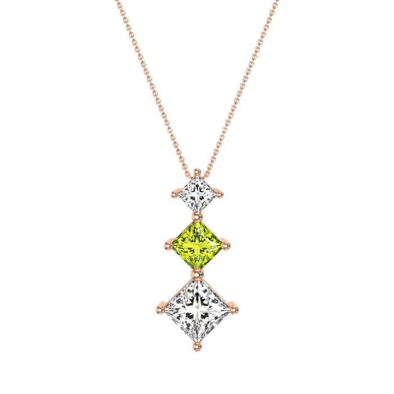 Graduated Square Necklace