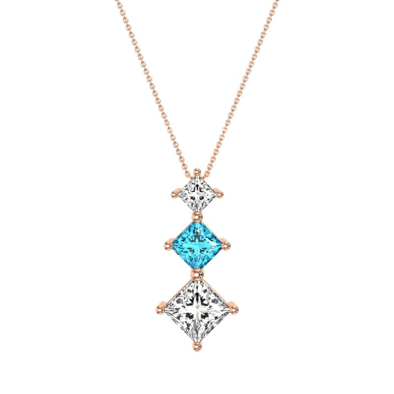 Graduated Square Necklace