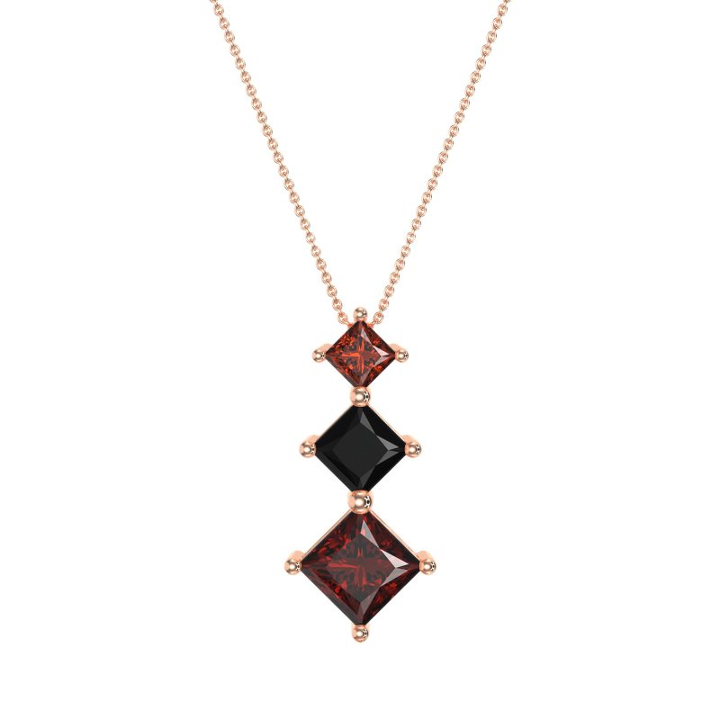 Graduated Square Necklace