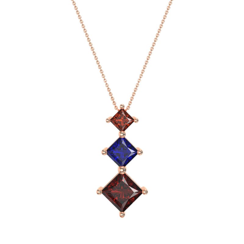 Graduated Square Necklace