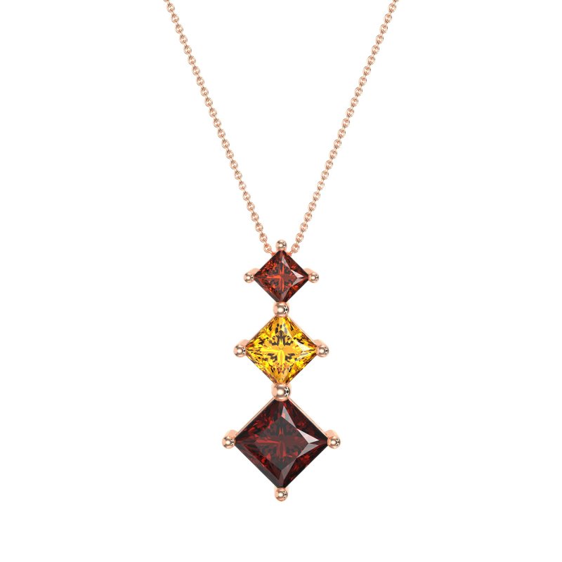 Graduated Square Necklace