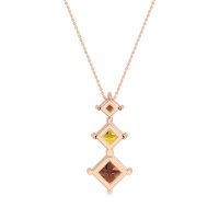 Graduated Square Necklace