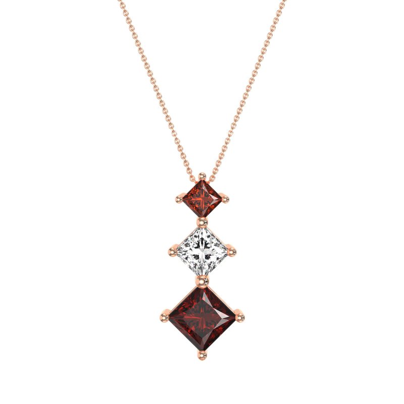 Graduated Square Necklace