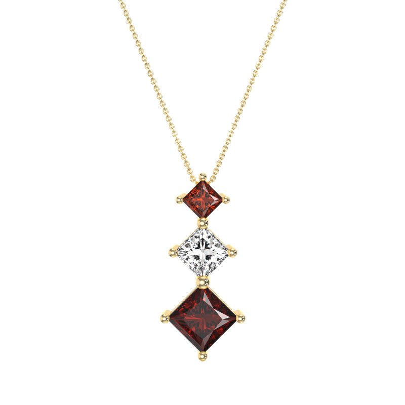 Graduated Square Necklace