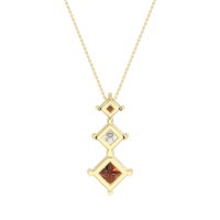 Graduated Square Necklace