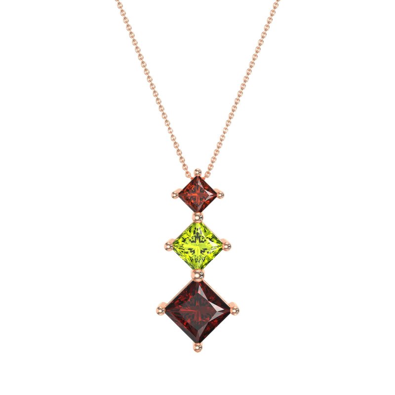 Graduated Square Necklace
