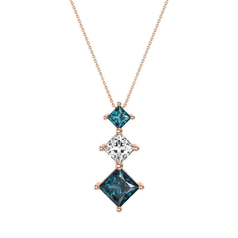 Graduated Square Necklace