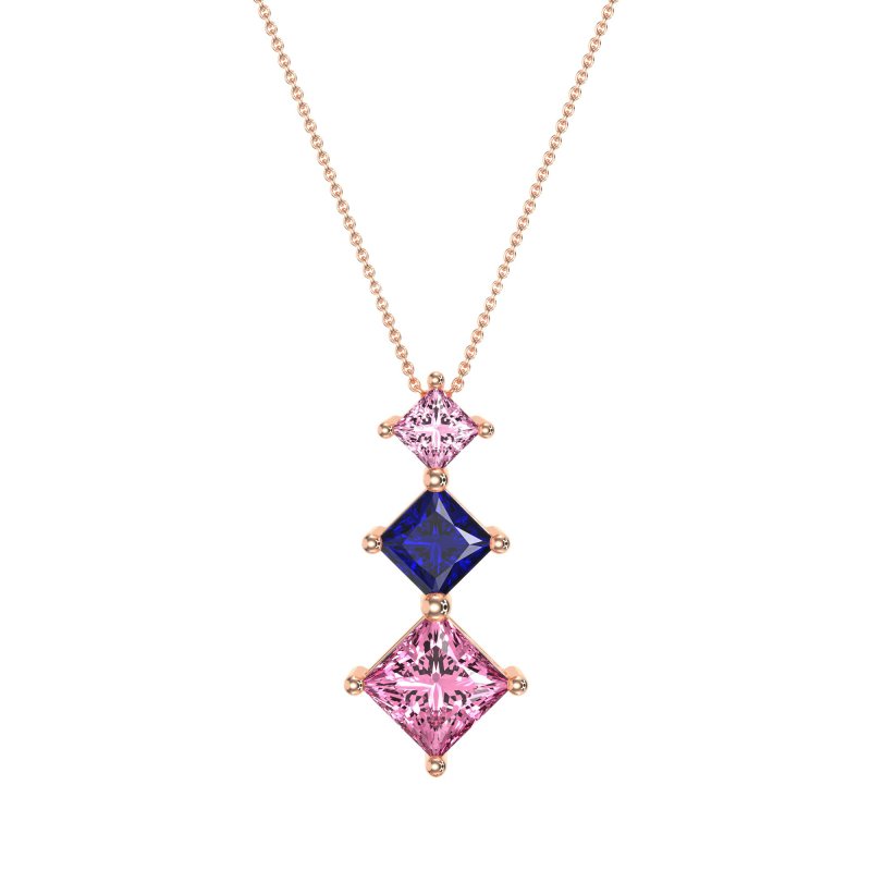 Graduated Square Necklace