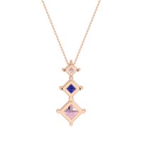 Graduated Square Necklace