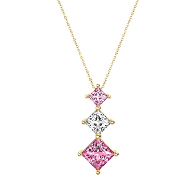 Graduated Square Necklace