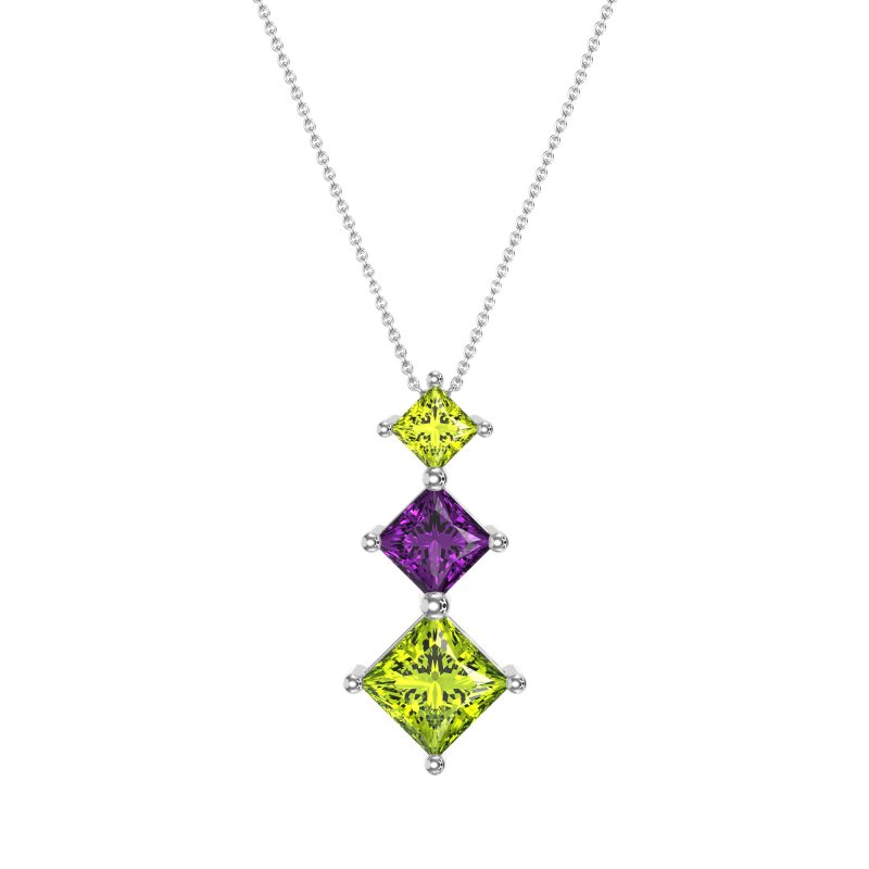 Graduated Square Necklace