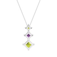 Graduated Square Necklace