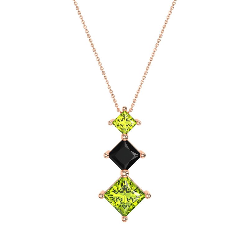 Graduated Square Necklace
