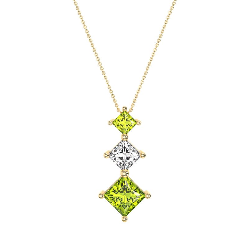 Graduated Square Necklace