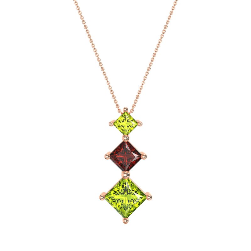 Graduated Square Necklace