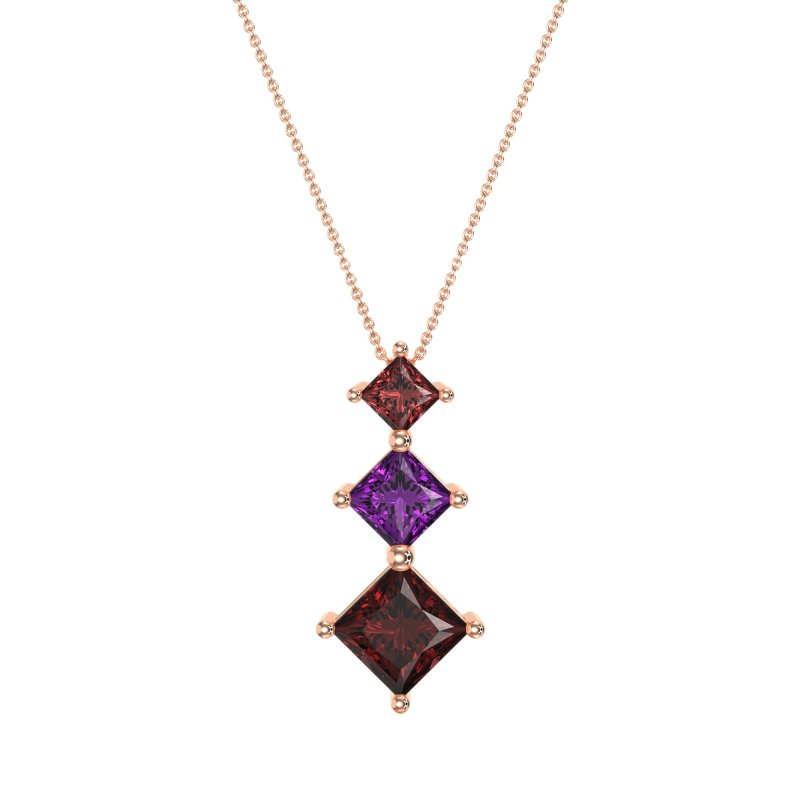 Graduated Square Necklace