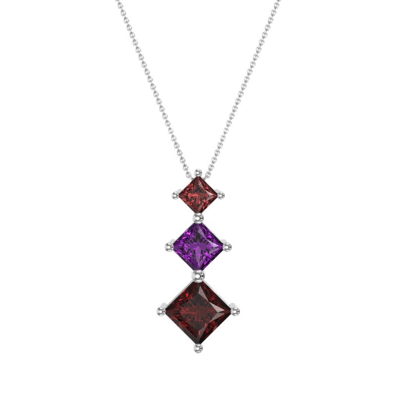 Graduated Square Necklace