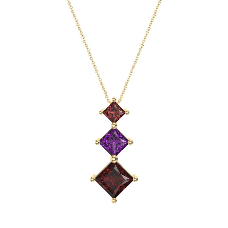 Graduated Square Necklace