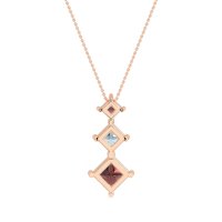 Graduated Square Necklace