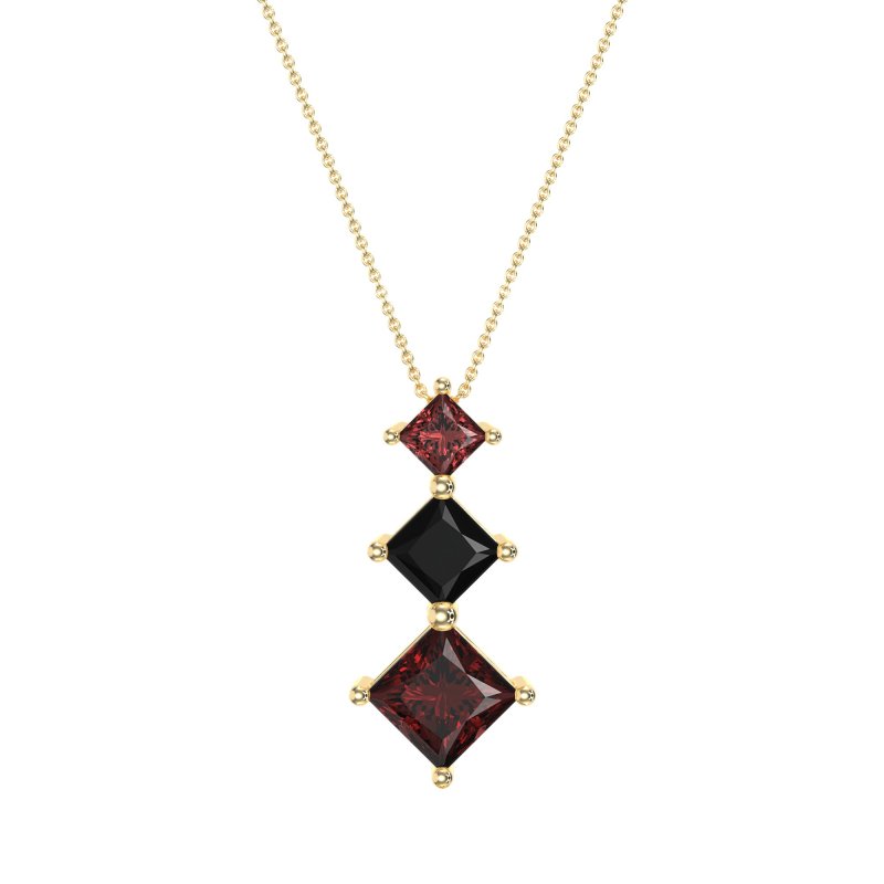 Graduated Square Necklace