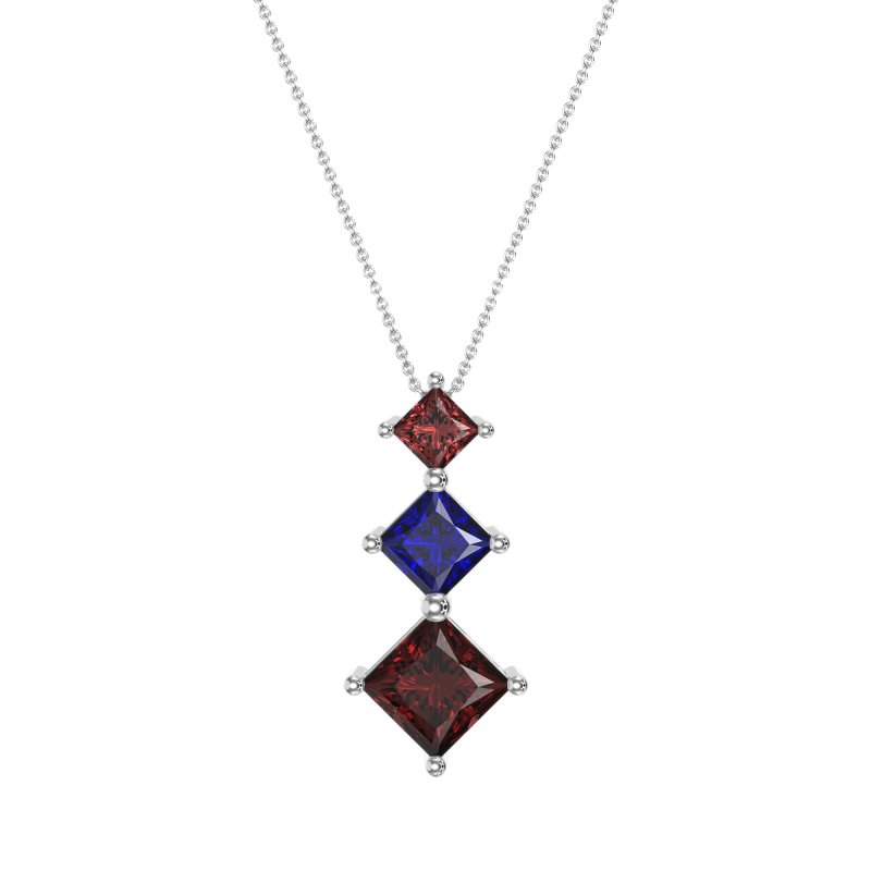 Graduated Square Necklace
