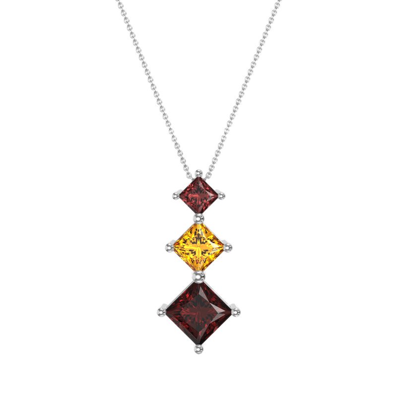 Graduated Square Necklace