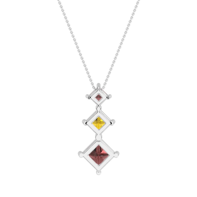 Graduated Square Necklace