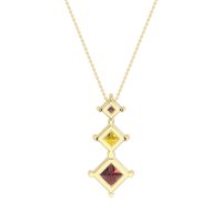 Graduated Square Necklace