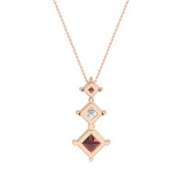 Graduated Square Necklace