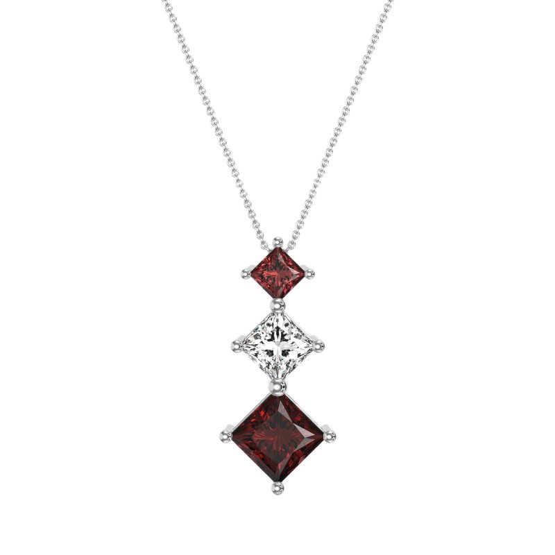 Graduated Square Necklace