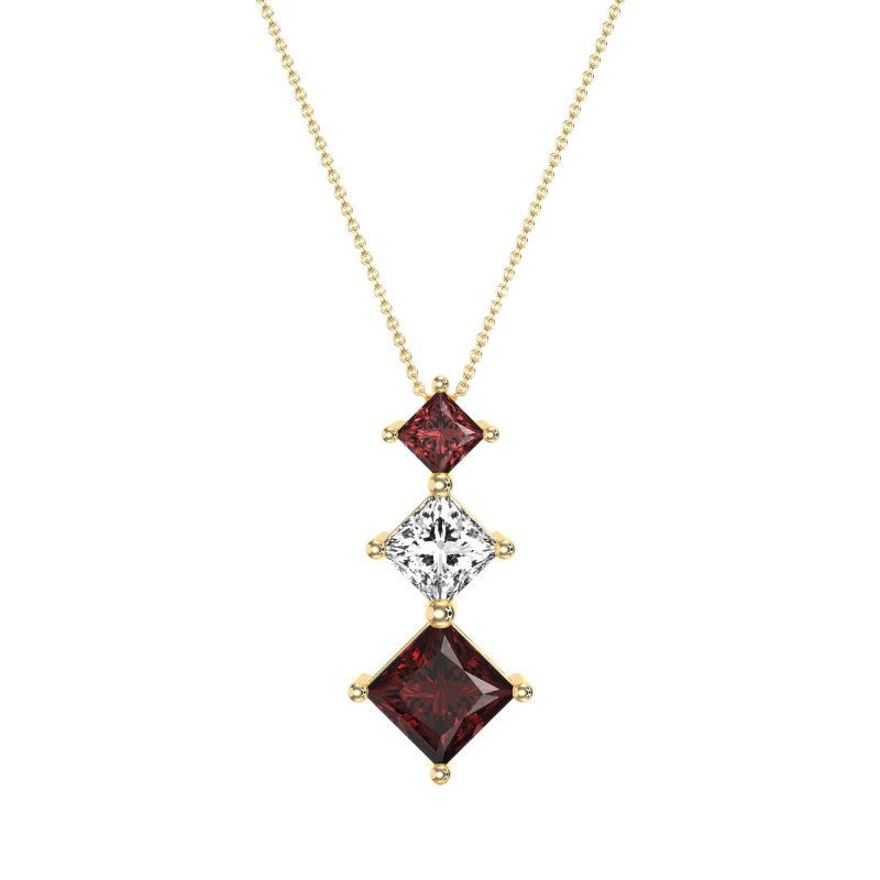 Graduated Square Necklace