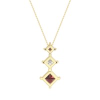 Graduated Square Necklace