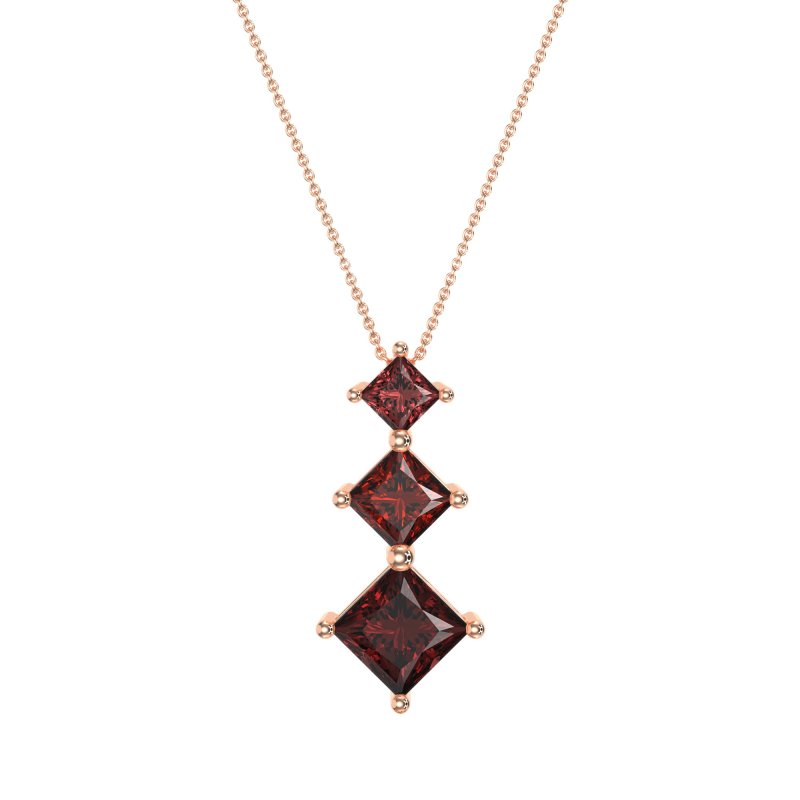 Graduated Square Necklace