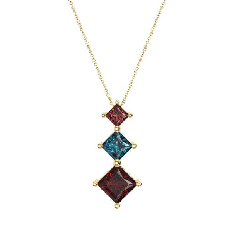 Graduated Square Necklace
