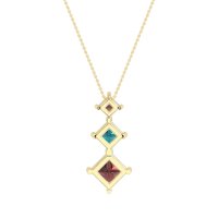 Graduated Square Necklace