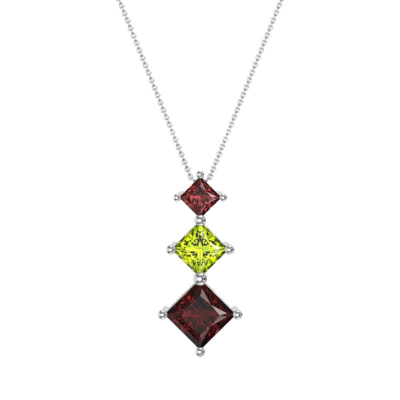 Graduated Square Necklace