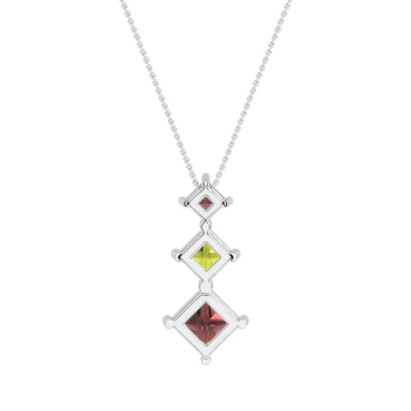 Graduated Square Necklace
