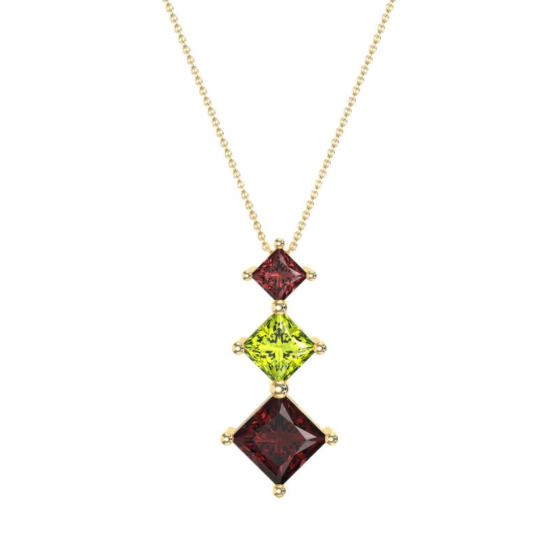 Graduated Square Necklace