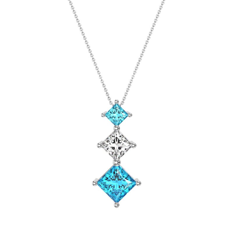 Graduated Square Necklace