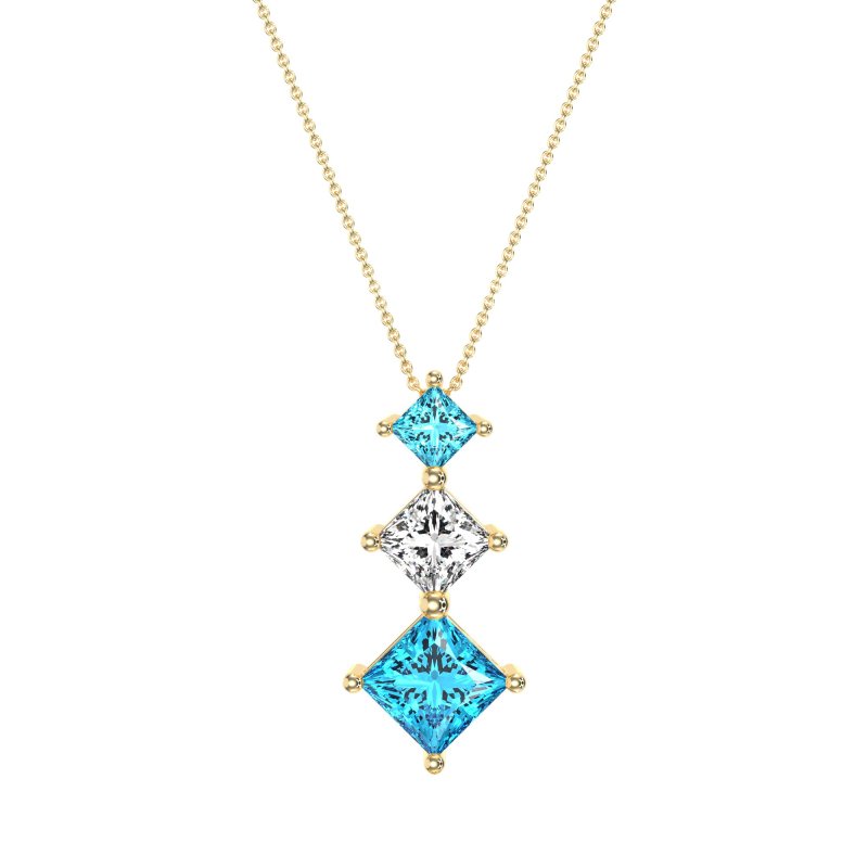 Graduated Square Necklace